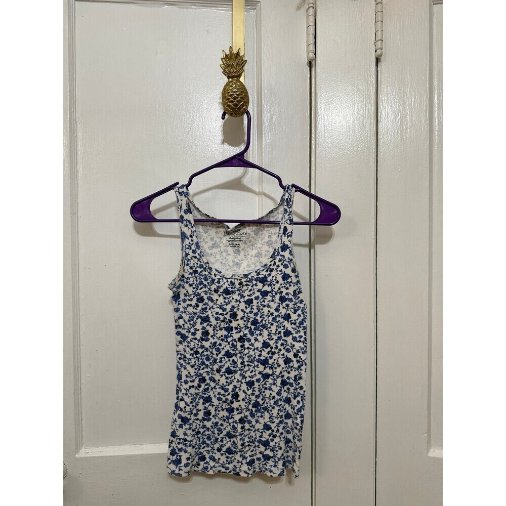 Faded glory women’s size small blue and white tank top